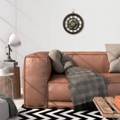 De gros 💯 Pendule Murale Mécanique Tazar 26cm Naturel 👍 -ATMOSPHERA Shop unnamed file 3173