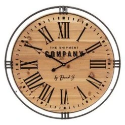 Bon marché 👏 Horloge Murale Silencieuse Shipment 58cm Naturel 🧨