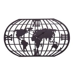 Les meilleures critiques de 😉 HEART OF THE HOME Pendule Planisphère En Métal - 100 X 58 Cm - Noir 💯