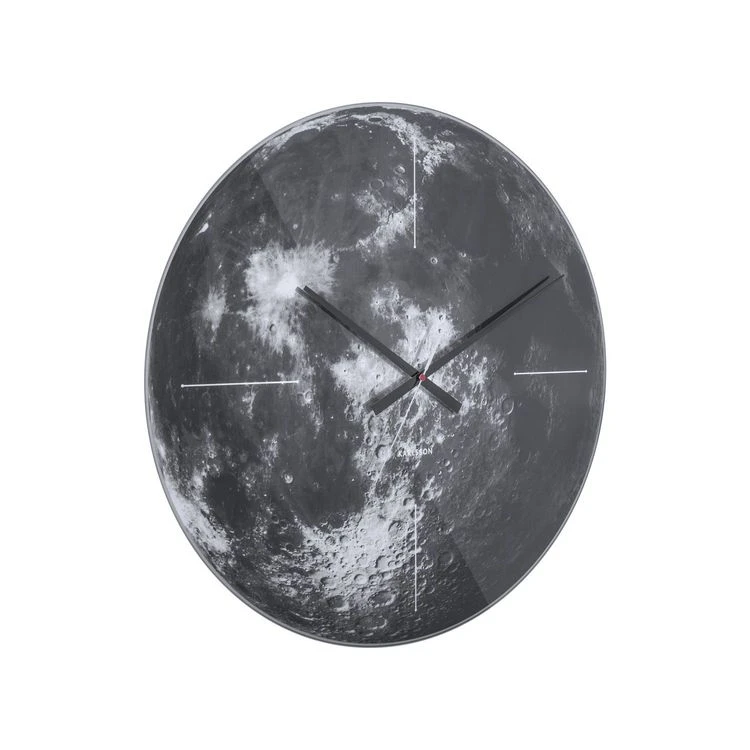 Top 10 😀 Karlsson Horloge Murale En Verre Lune - Gris 😀 4 Top 10 😀 Karlsson Horloge Murale En Verre Lune - Gris 😀 – Image 2