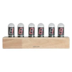 ATMOSPHERA Shop 21 Acheter ✔️ Karlsson Horloge à Poser Vintage Base Bois Cathode - Marron Chêne ⭐