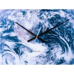 De gros 🔥 Karlsson Horloge Murale En Verre Earth - Bleu 🧨 -ATMOSPHERA Shop unnamed file 3219
