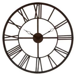 Meilleure affaire ???? Pendule Murale Métal Vintage 70cm Marron ????