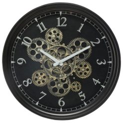Vente flash ???? Pendule Vintage En Métal Luxe 37cm Noir ????