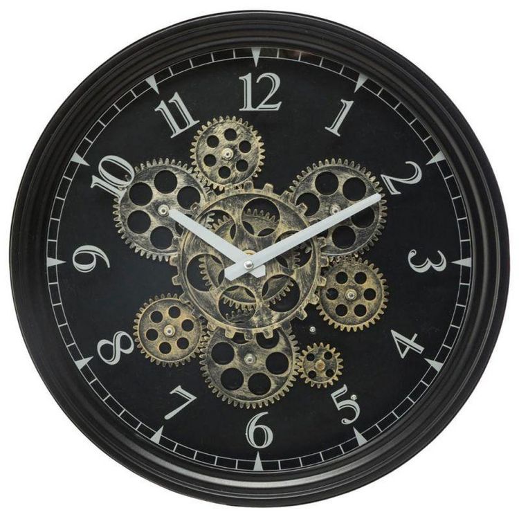 Vente flash ???? Pendule Vintage En Métal Luxe 37cm Noir ???? 3 Vente flash ???? Pendule Vintage En Métal Luxe 37cm Noir ????