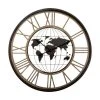 Bon marché ✔️ Pendule Ronde En Métal Monde 67cm Naturel 🥰 -ATMOSPHERA Shop unnamed file 3233