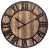 Bon marché ???? Horloge Murale Vintage Tya 60cm Marron ????