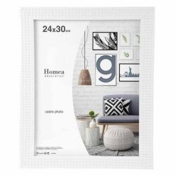 Bon marché ???? Paris Prix Cadre Photo Déco Esprit Matière 24x30cm Blanc ????