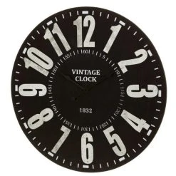 Tout neuf ⌛ Horloge Ronde Noir Diam60cm Vintage Clock ⌛