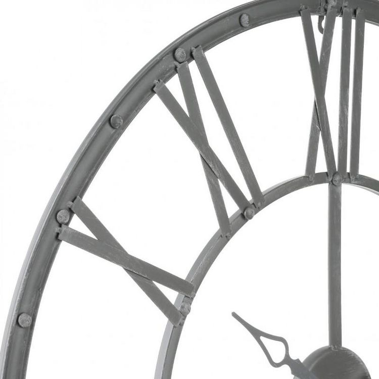 Meilleur prix ???? Pendule Murale Métal Vintage 70cm Gris ???? 4 Meilleur prix ???? Pendule Murale Métal Vintage 70cm Gris ???? – Image 2