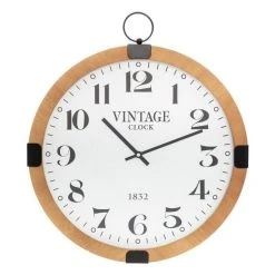 Le moins cher 🧨 Horloge Murale Silencieuse Gousset 38cm Naturel 🤩