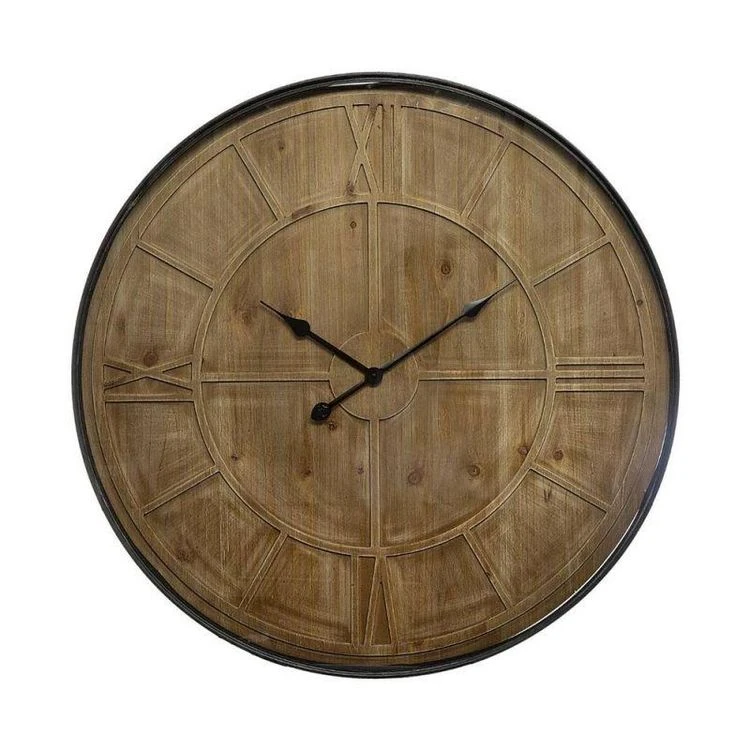 Nouveau 😉 Pendule Ronde En Métal & Bois Alia 80cm Naturel 🧨 3 Nouveau 😉 Pendule Ronde En Métal & Bois Alia 80cm Naturel 🧨
