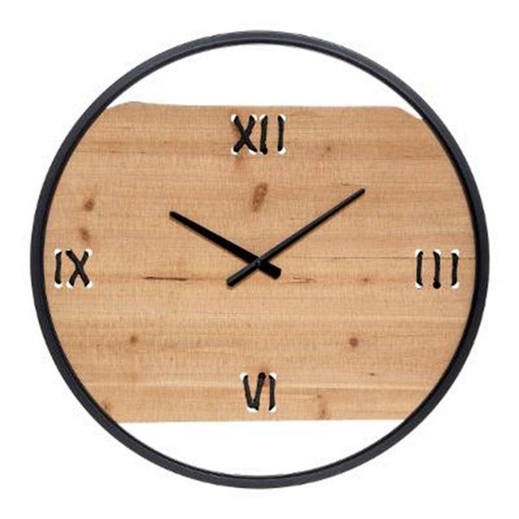 Horloge Murale Design Wild 58cm Naturel & Noir Promo ???? Horloge Murale Design Wild 58cm Naturel & Noir ???? -ATMOSPHERA Shop unnamed file 3319