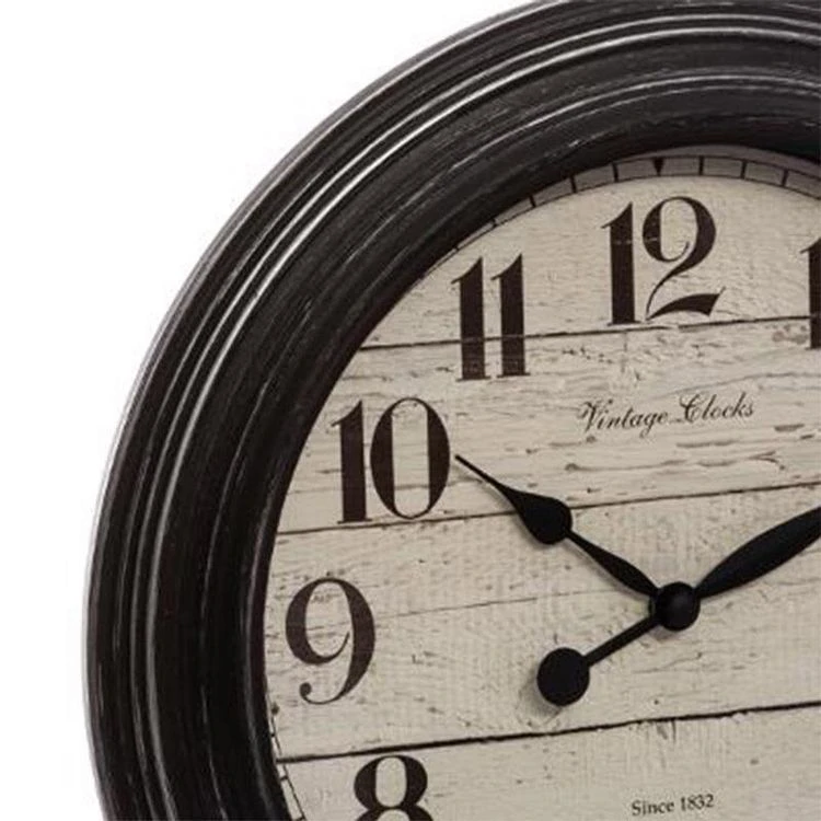 Le moins cher ❤️ Horloge Murale Déco En Verre Moulure 29cm Noir 🌟 4 Le moins cher ❤️ Horloge Murale Déco En Verre Moulure 29cm Noir 🌟 – Image 2