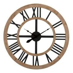 Grosses soldes 🥰 Paris Prix Horloge Murale Design Rustique 90cm Naturel 🔥