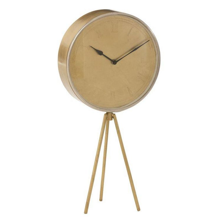 Meilleur prix ???? Paris Prix Horloge à Poser Design Trépied 62cm Or ???? 3 Meilleur prix ???? Paris Prix Horloge à Poser Design Trépied 62cm Or ????