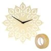 De gros ⌛ Youdoit Horloge En Bois Fleur Ø 30 Cm + Masking Tape Doré à Paillettes 5 M 🔔 -ATMOSPHERA Shop unnamed file 3363
