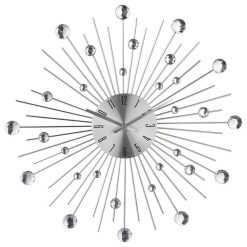 Remise ???? ATMOSPHERA Pendule Alu Strass Ø50cm ⭐