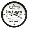 Budget ???? Paris Prix Horloge Murale Famille 50cm Blanc & Noir ⌛