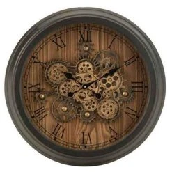 Bon marché 🎁 Paris Prix Horloge Murale Design Engrenage 58cm Noir 😍