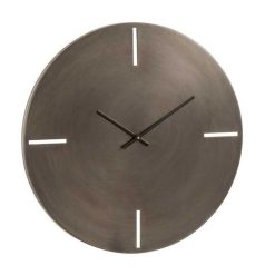 Bon marché ???? Paris Prix Horloge Murale En Métal Design Mat 76cm Gris ????