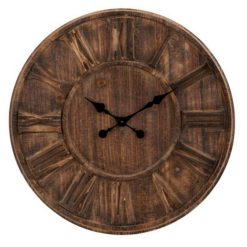 Grosses soldes ???? Paris Prix Horloge Murale Bois Chiffres Romains 60cm Naturel ????