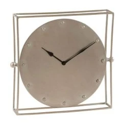 Nouveau 🎉 Paris Prix Horloge à Poser Orientable Rétro 23cm Argent 🔥