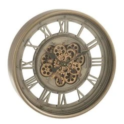 Sortie ⌛ Paris Prix Horloge Murale En Métal Mécanisme 60cm Gris 🔥