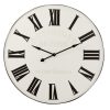 Budget ???? Paris Prix Horloge Murale Design Chrome 107cm Blanc ????