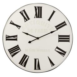 Budget ???? Paris Prix Horloge Murale Design Chrome 107cm Blanc ????