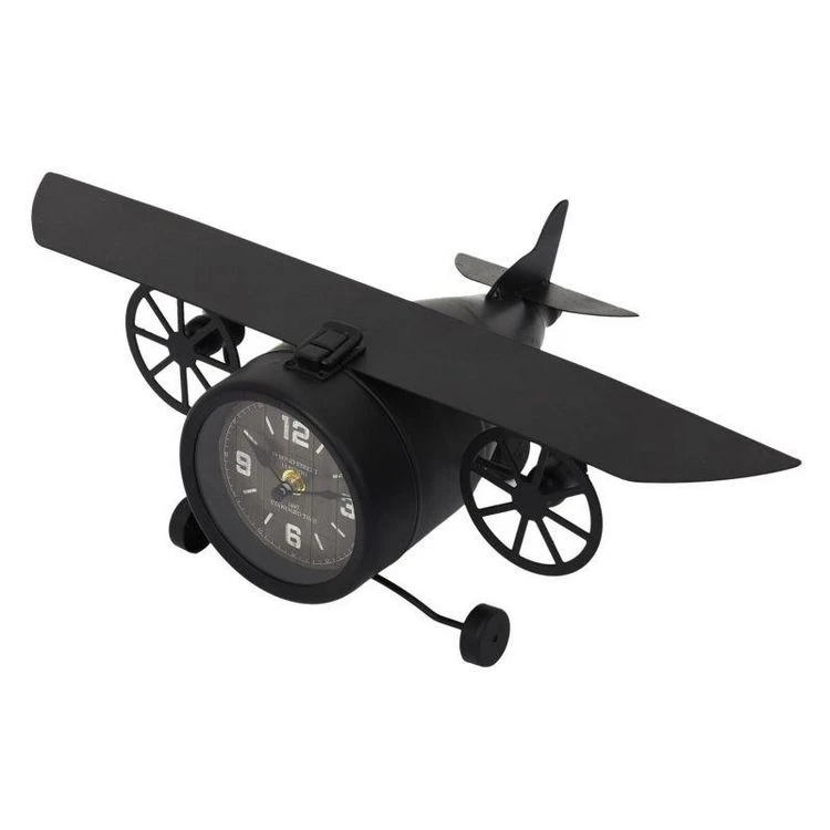 Budget 😉 Paris Prix Horloge à Poser Avion Vintage 47cm Noir 😍 5 Budget 😉 Paris Prix Horloge à Poser Avion Vintage 47cm Noir 😍 – Image 3