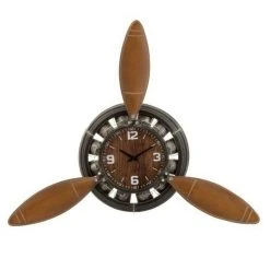 Nouveau 🤩 Paris Prix Horloge Murale Déco Hélice 132cm Marron & Noir 🎉