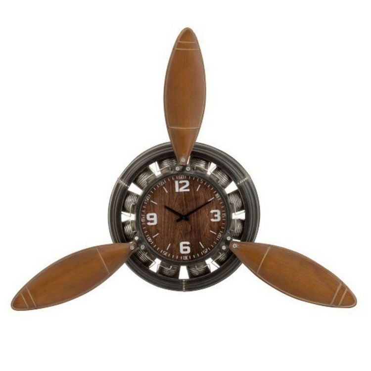 Paris Prix Horloge Murale Déco Hélice 132cm Marron & Noir Nouveau ???? Paris Prix Horloge Murale Déco Hélice 132cm Marron & Noir ???? -ATMOSPHERA Shop unnamed file 3650