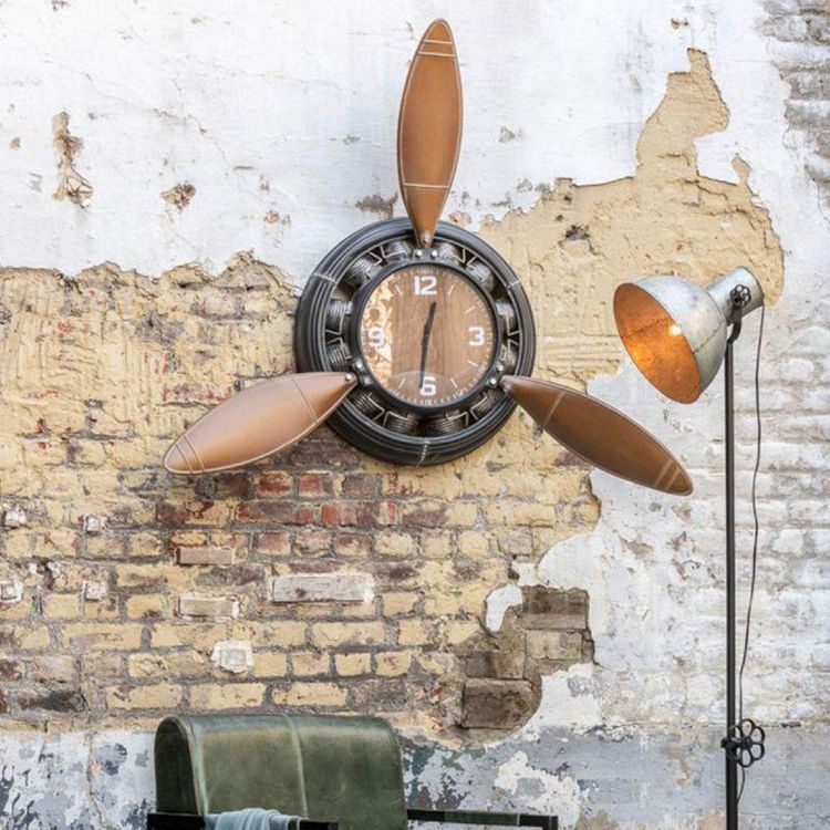 Paris Prix Horloge Murale Déco Hélice 132cm Marron & Noir Nouveau ???? Paris Prix Horloge Murale Déco Hélice 132cm Marron & Noir ???? -ATMOSPHERA Shop unnamed file 3651