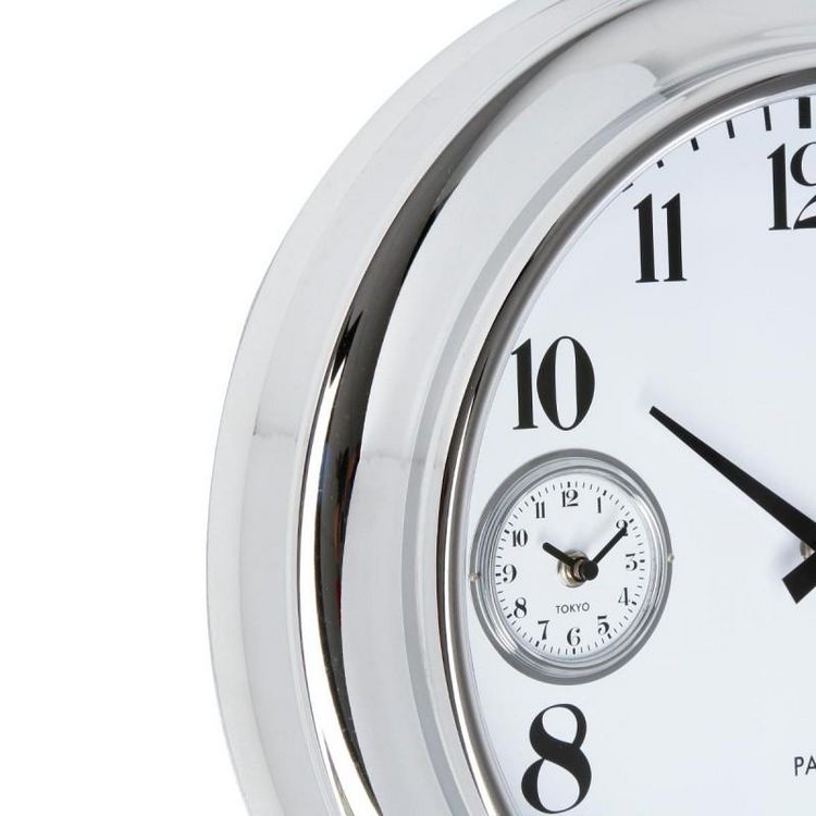 Pendule Murale 2 Chrono 46cm Argent Sortie ???? Pendule Murale 2 Chrono 46cm Argent ⭐ -ATMOSPHERA Shop unnamed file 3656