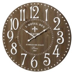 Meilleure affaire â Horloge Rustique Marron Diam60cm Hotel Fleur ????