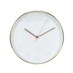Remise 🎁 The Home Deco Factory Horloge Ronde Blanche Cuivre D30.5 🔔 -ATMOSPHERA Shop unnamed file 3695