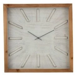 Nouveau 🤩 Paris Prix Horloge à Poser Carrée Sobre 60cm Blanc ⌛