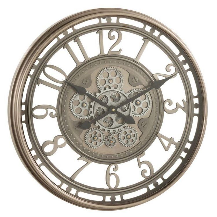 Promo ???? Paris Prix Horloge Murale Vintage Mécanisme 53cm Argent ???? 3 Promo ???? Paris Prix Horloge Murale Vintage Mécanisme 53cm Argent ????