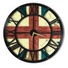 Grosses soldes ???? HOME MANIA Horloge Murale En Métal Wall Angleterre - Diam. 50 Cm - Noir ????