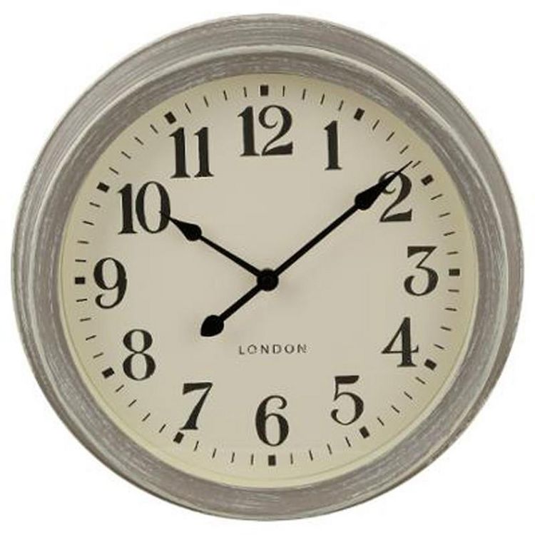 Horloge Murale Vintage Brossé 35cm Gris Remise ???? Horloge Murale Vintage Brossé 35cm Gris ???? -ATMOSPHERA Shop unnamed file 3755