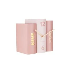 Coupon 🎉 Karlsson Horloge à Poser Trompe-l'œil Books - Rose ❤️ -ATMOSPHERA Shop unnamed file 3778