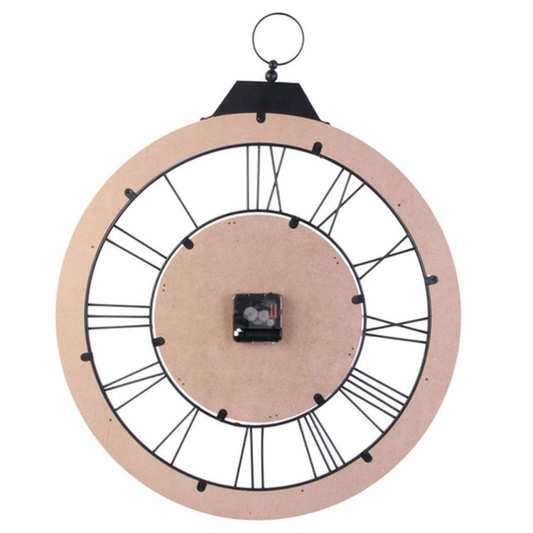 Offres ???? The Home Deco Factory Horloge Murale En Bois Vintage Wayne - Diam 46 Cm - Beige ???? 5 Offres ???? The Home Deco Factory Horloge Murale En Bois Vintage Wayne - Diam 46 Cm - Beige ???? â Image 3
