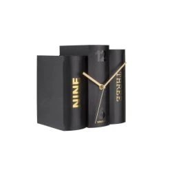 Sortie 🥰 Karlsson Horloge à Poser Trompe-l'œil Books - Noir 😍 -ATMOSPHERA Shop unnamed file 3787