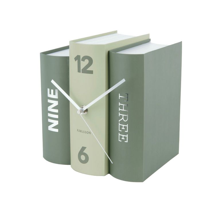 Le moins cher ???? Karlsson Horloge à Poser Trompe-l'œil Books - Vert ???? 4 Le moins cher ???? Karlsson Horloge à Poser Trompe-l'œil Books - Vert ???? – Image 2