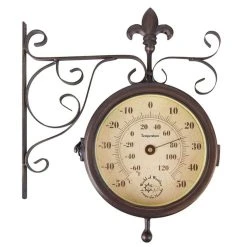 Bon marché 👍 ESSCHERT DESIGN Esschert Design Horloge De Station Avec Thermometre TF005 🎁 -ATMOSPHERA Shop unnamed file 3895