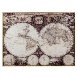 Sortie ???? Paris Prix Cadre Photo Mappemonde Vintage 74x100cm Marron ????