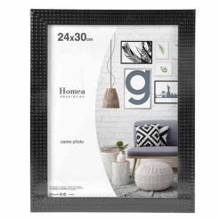 Sortie ???? Paris Prix Cadre Photo Déco Esprit Matière 24x30cm Noir ⭐