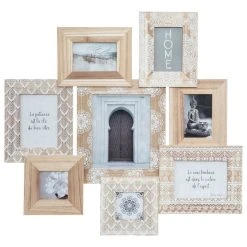 ATMOSPHERA Shop 11 Vente flash 🤩 ATMOSPHERA Pêle-mêle Ethnique Moly - 8 Photos - Marron 🛒