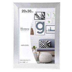 Sortie ???? Paris Prix Cadre Photo Déco Esprit Matière 20x30cm Argent ❤️